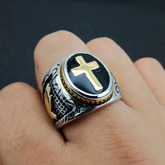 NEW Holy Spirit Prayer Christian Cross Jesus Ring - Picture 2 of 8